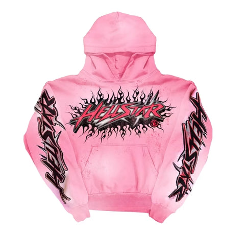 Hellstar Brainwashed Without A Brain Hoodie Pink