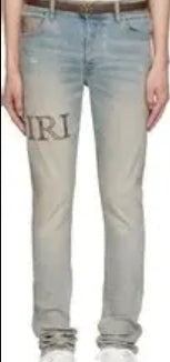 AMIRI Snake Logo Skinny Jeans Antique Indigo