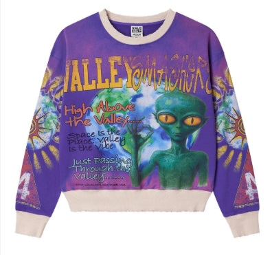 VALE FOREVER SPACE ALIEN CREWNECK PURPLE