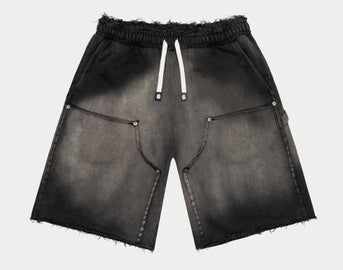 Godspeed Carpenter Distressed Shorts Black Sun Fade