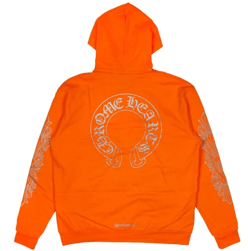 Chrome Hearts Orange Reflective Hoodie Pre-Owned