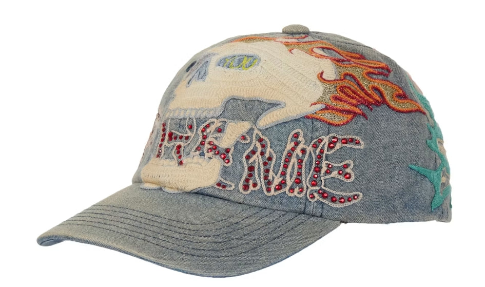 Supreme WFST 6-Panel Hat Blue Denim
