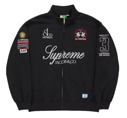 Supreme La Martina Zip Up Sweatshirt Black