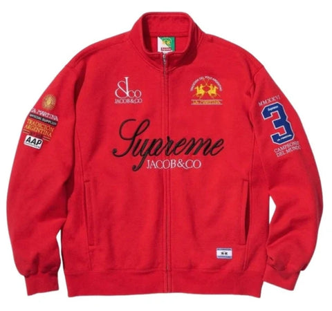 Supreme La Martina Zip Up Sweatshirt Red
