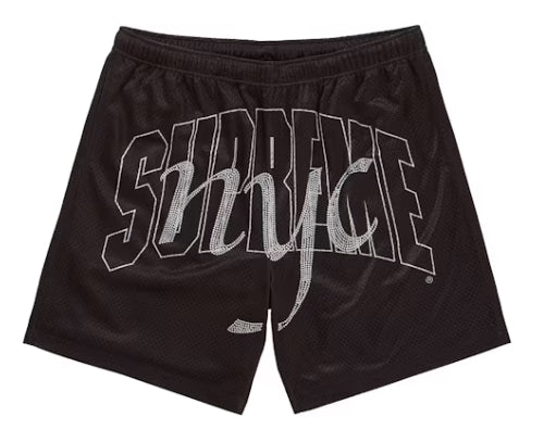 Supreme Rhinestone Mesh Shorts Black