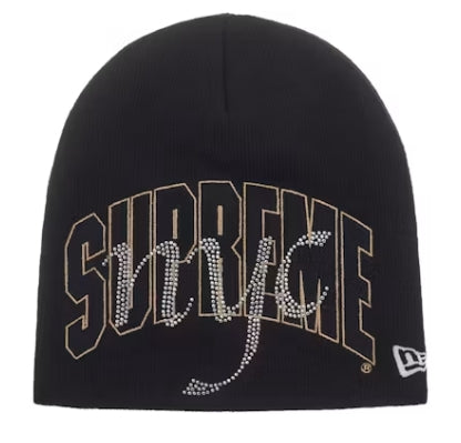 Supreme New Era Rhinestone Beanie SS26 Black