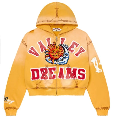 VALE FOREVER SUNNY ZIP UP HOODIE YELLOW