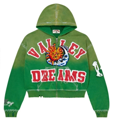 VALE FOREVER SUNNY ZIP UP HOODIE GREEN