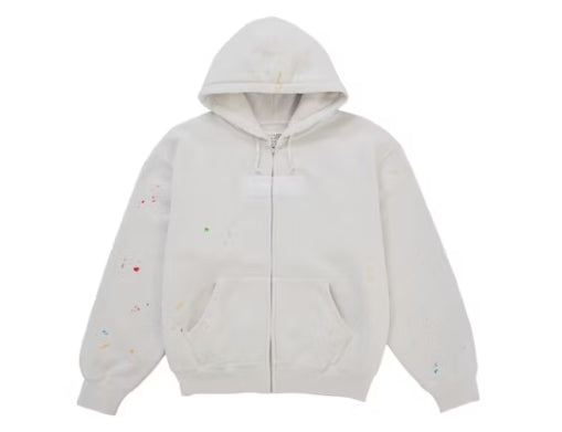Supreme MM6 Maison Margiela Box Logo Zip Up Hooded Sweatshirt White