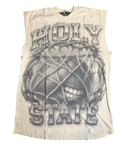 Hellstar Holy State Sleeveless T-Shirt White Pre-Owned