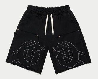Godspeed Carpenter Distressed Shorts Black