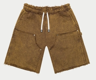 Godspeed Carpenter Distressed Shorts Muddy Brown