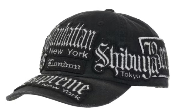 Supreme City Patches 6-Panel Hat Black