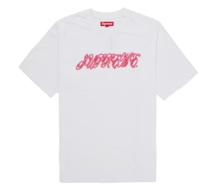 Supreme Raised Script S/S Top White
