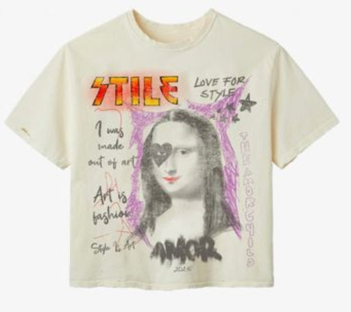 Stile De Amor Cream Mona Lisa Tee
