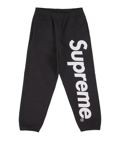 Supreme Satin Applique Sweatpants Black