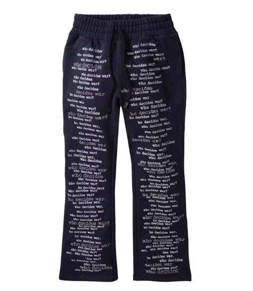 Who Decides War Scripture Sweatpants Navy Pre-Owned