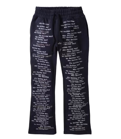 Who Decides War Scripture Sweatpants Navy Pre-Owned