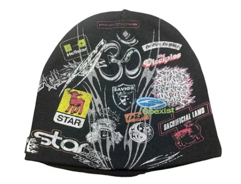 Hellstar Patch Print Beanie