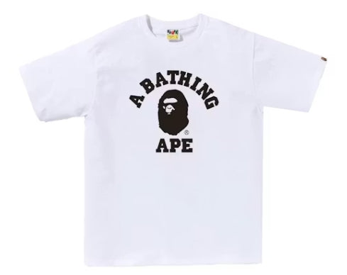 BAPE Bicolor College Tee White