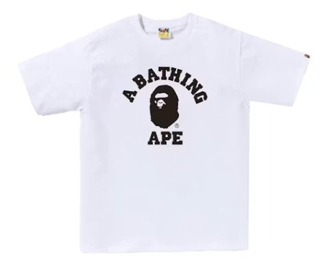 BAPE Bicolor College Tee White