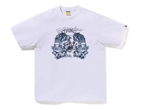 BAPE Japanese Tattoo on General Tee White Pre-Owned