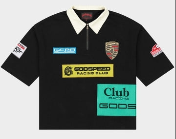 Godspeed GRC Quarter Zip Short Sleeve Polo Black