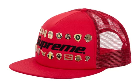 Supreme Pins Mesh Back 5-Panel Hat Red