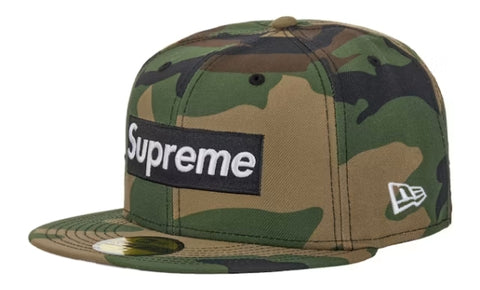 Supreme Rings Box Logo New Era 59Fifty Fitted Hat Woodland Camo