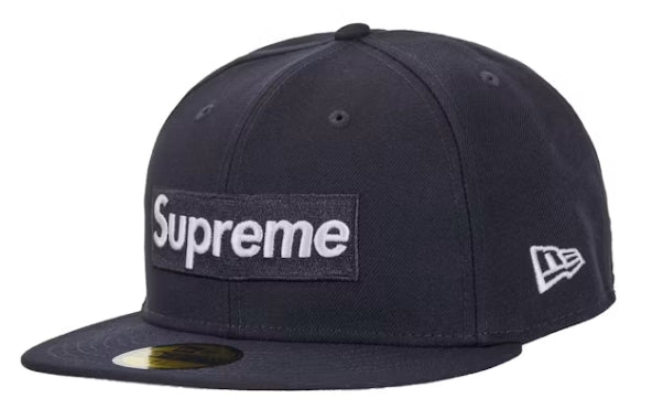 Supreme Rings Box Logo New Era 59Fifty Fitted Hat Navy