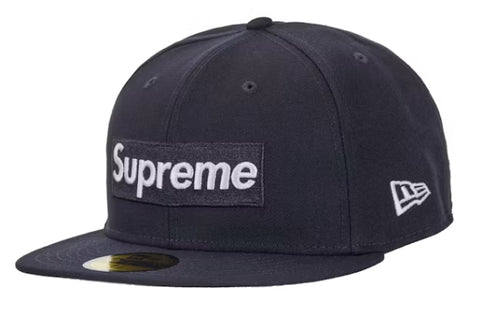 Supreme Rings Box Logo New Era 59Fifty Fitted Hat Navy