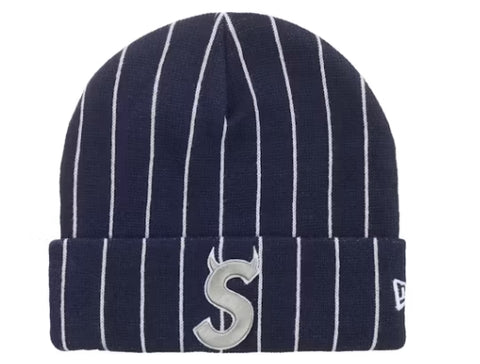 Supreme New Era Devil S Logo Beanie Stripe