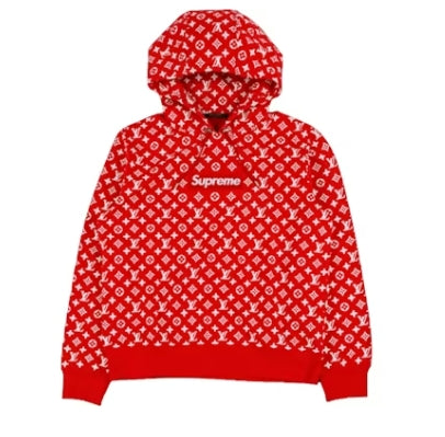 Supreme x Louis Vuitton Box Logo Hooded Sweatshirt Red