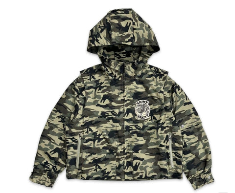 Saint Vanity Nylon Hooded Jacket Woodland Camo