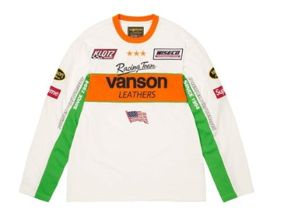 Supreme Vanson Leathers L/S Top White