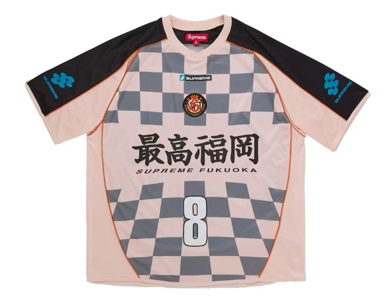 Supreme Checkerboard Soccer Jersey Pink