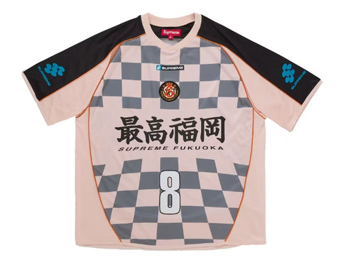 Supreme Checkerboard Soccer Jersey Pink