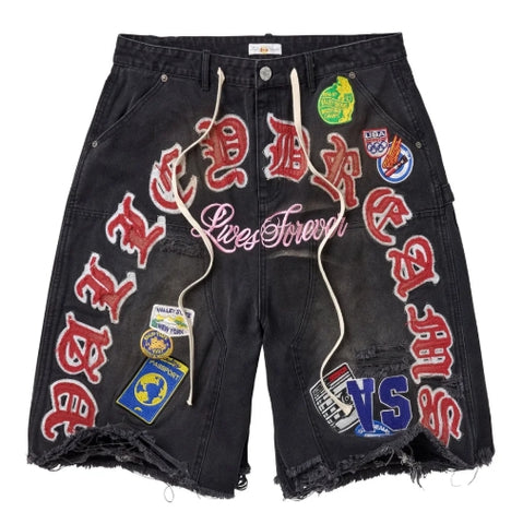VALE FOREVER WORKSHOP JORTS BLACK
