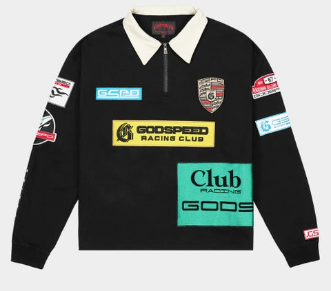 Godspeed GRC Quarter Zip Polo Black