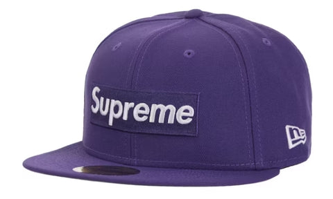 Supreme MLB Teams Box Logo New Era 59Fifty Cap Purple