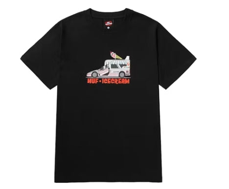 ICECREAM x HUF Fast Serve Tee Black