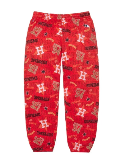 Supreme Mitchell & Ness Teams Zip Up Hooded Sweatpants Red