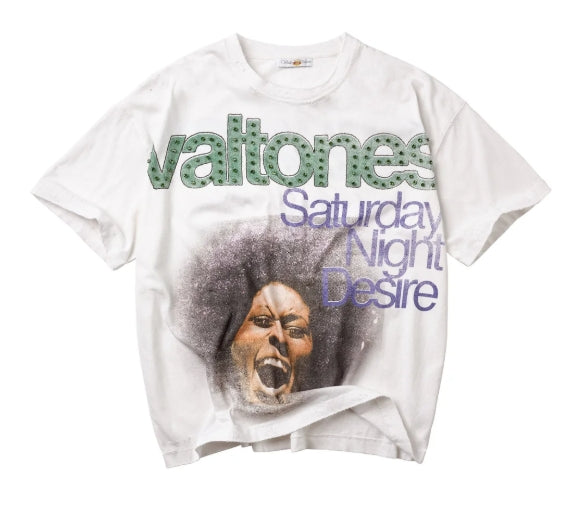 VALE FOREVER SATURDAY BLING TEE WHITE