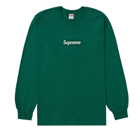 Supreme Box Logo L/S Tee Light Pine