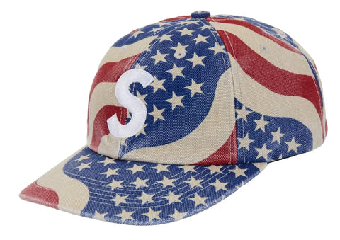 Supreme Pigment Coated S Logo 6-Panel Cap SS26 Flag