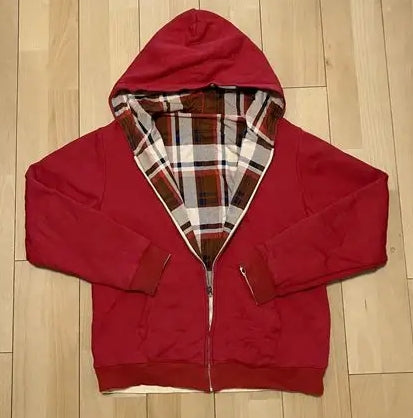 BAPE Kids One Point Reversible Zip Up Hoodie Red Pre-Owned