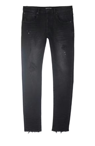Purple Brand Black Repair Dropped Fit Jeans