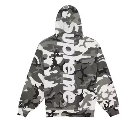 Supreme Satin Applique Hooded Sweatshirt SS26 Snow Camo