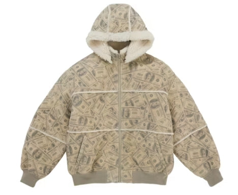 Supreme MM6 Maison Margiela Hooded Shearling Bomber Jacket