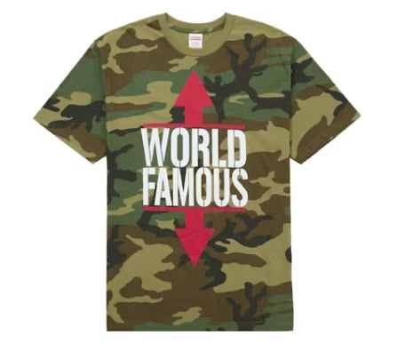 Supreme World Famous Tee Woodland Camo